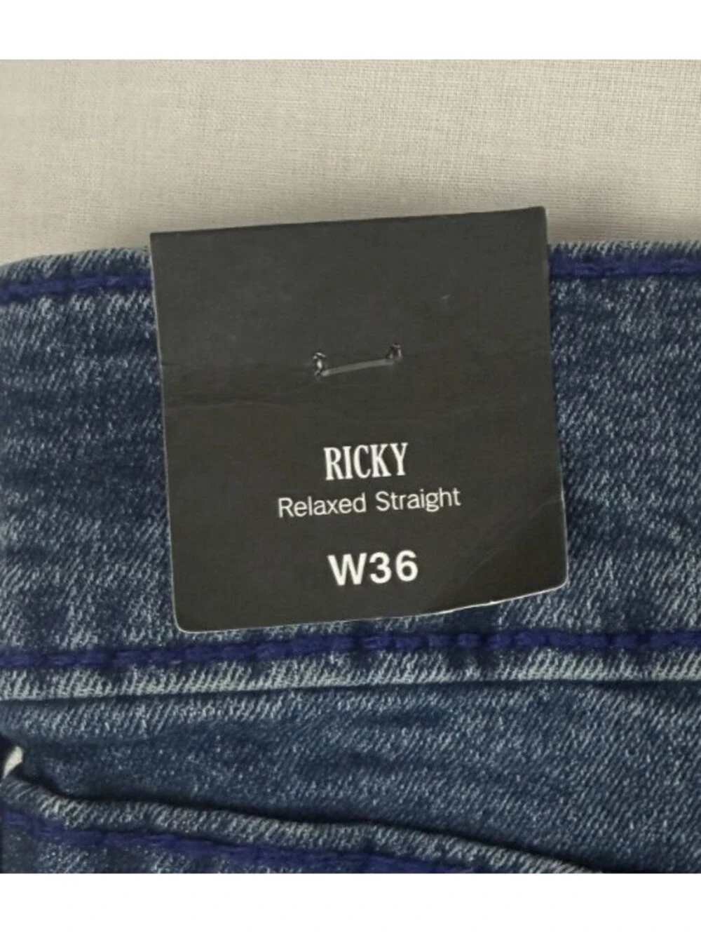 NEW - True Religion Mens Ricky Relaxed Straight Jeans Size 36 x 34